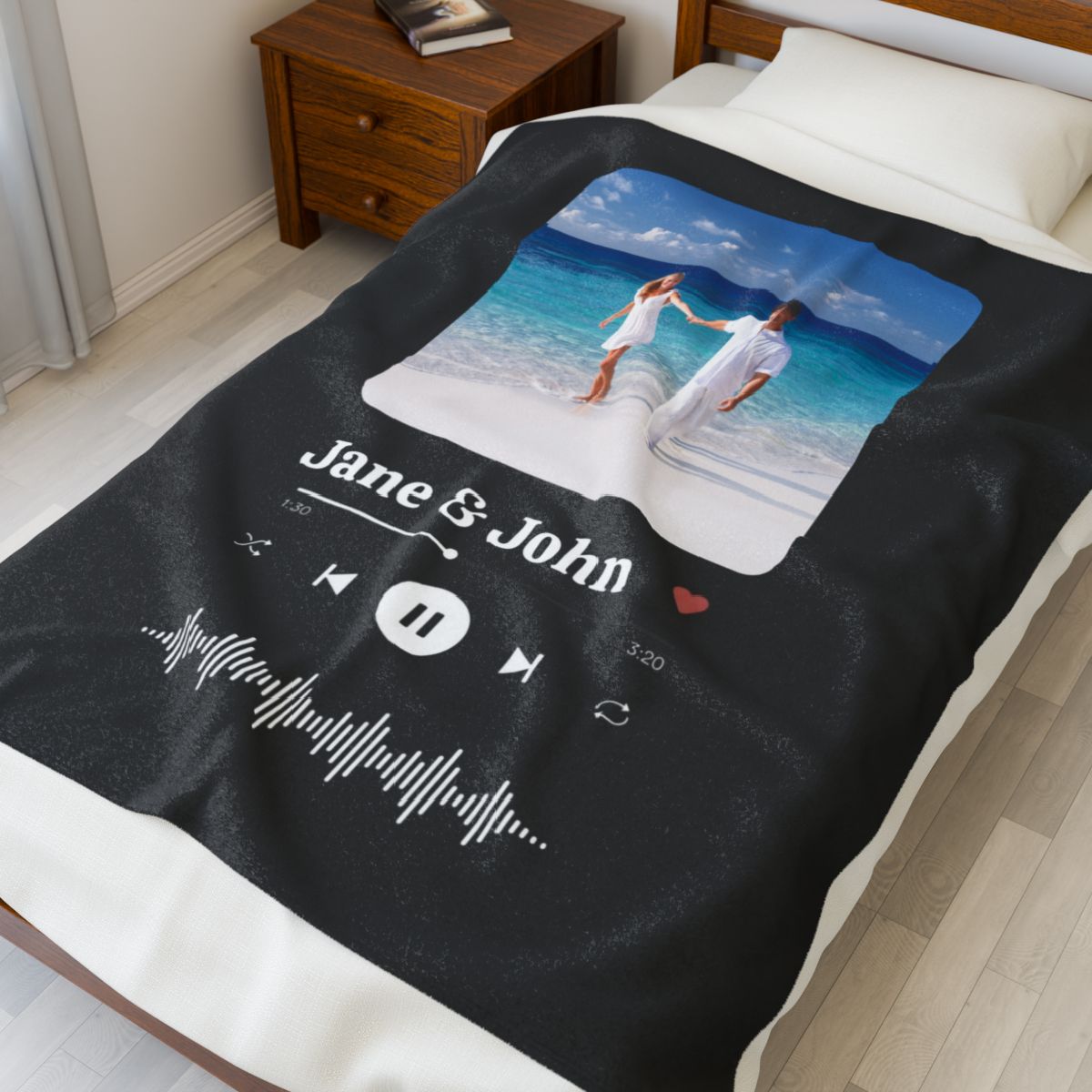 Personalized Music Photo Blanket