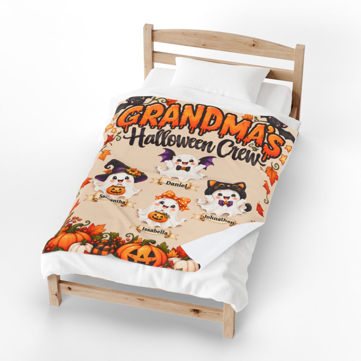 Personalized Grandma’s Halloween Crew Blanket