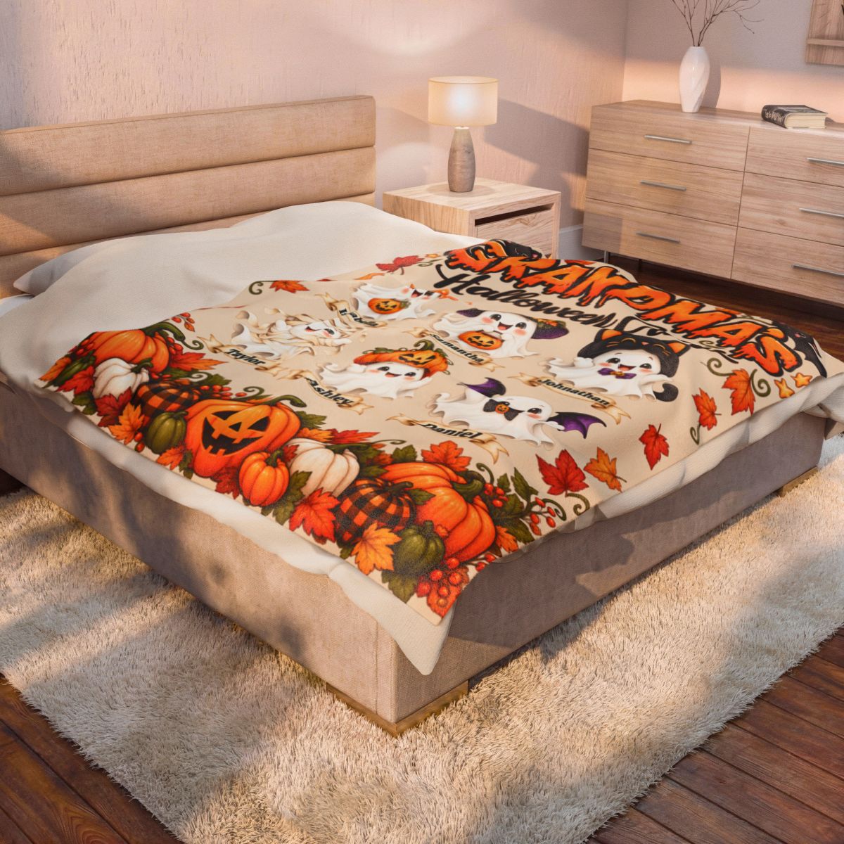 Personalized Grandma’s Halloween Crew Blanket