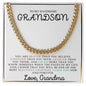 To My Grandson | Cuban Link Chain