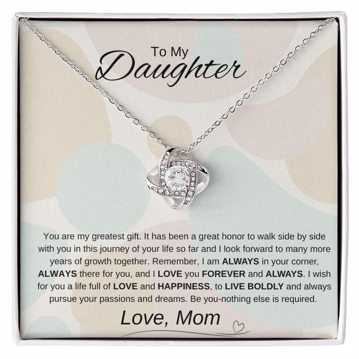 To my daughter best sale love mom necklace