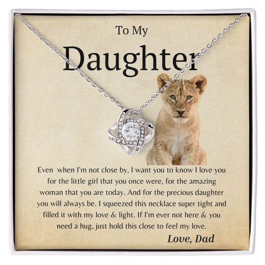 To My Daughter Love Dad | Love Knot Necklace