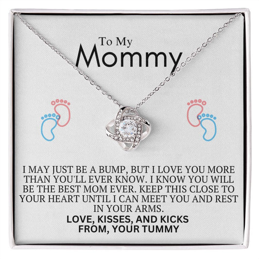 To My Mommy From Your Tummy | Love Knot Necklace